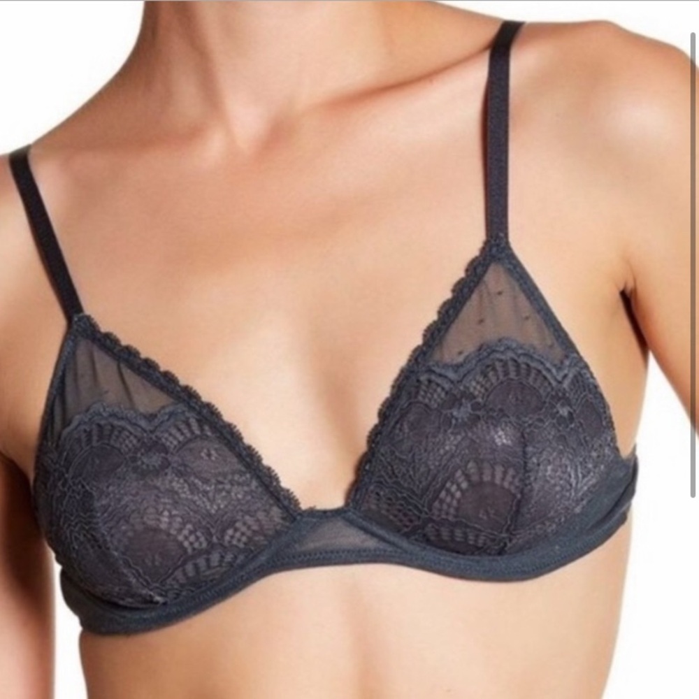 Free People Navy Lace Bralette